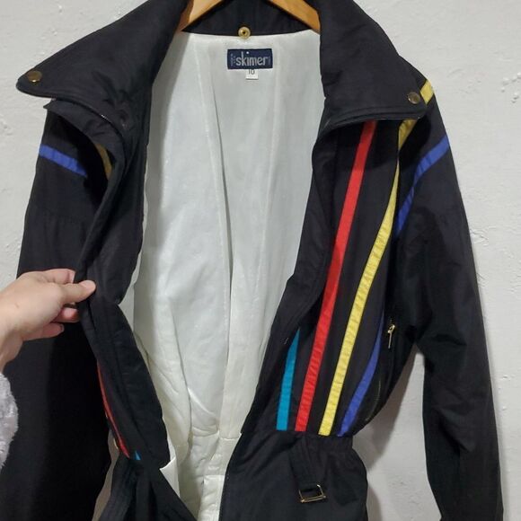 Vintage Skimer Ski Suit With Colorful Stripes - Picture 7 of 15